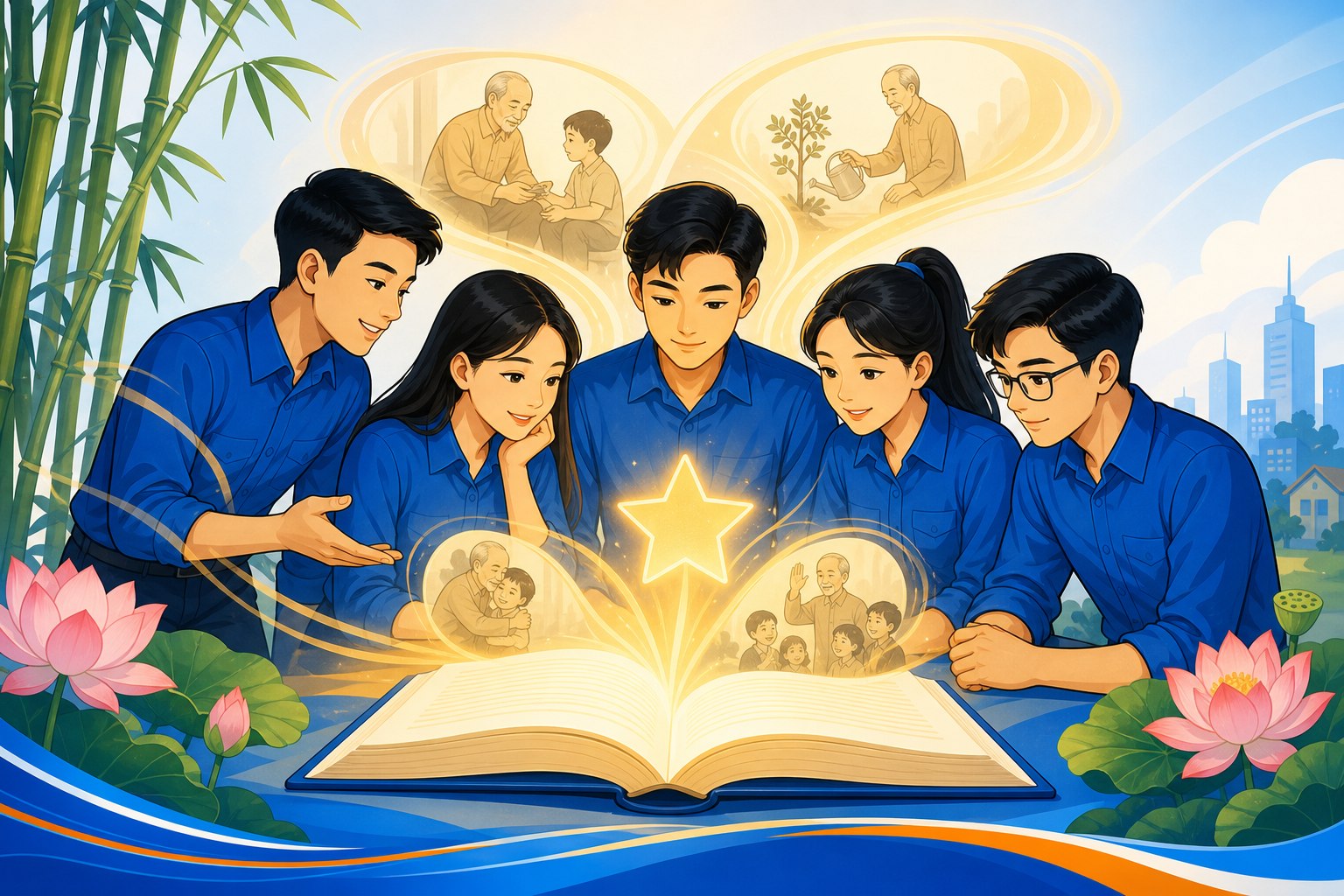 Minh họa Câu chuyện về Bác
